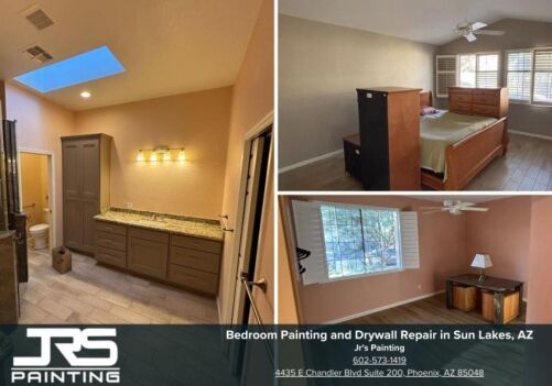Bedroom Painting and Drywall Repair in Sun Lakes, AZ