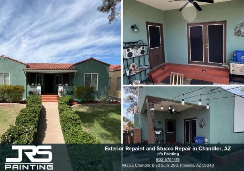 Exterior Repaint and Stucco Repair in Chandler, AZ