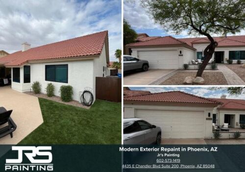 Stucco Repairs Exterior House Painting Modern Exterior Repaint in Phoenix, AZ