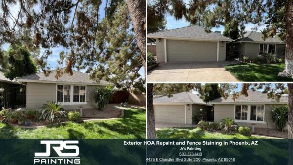 HOA-Compliant Repaint & Fence Staining Refresh in Phoenix, AZ