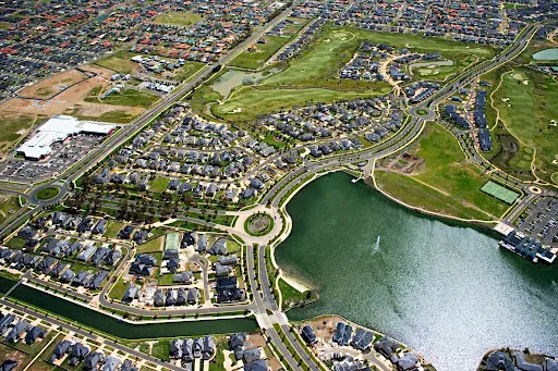How to Get HOA Approval for Exterior Paint Colors in Arizona (Step-by-Step Guide) Aerial view of a planned community tied to HOA exterior paint approval Arizona rules for home exteriors