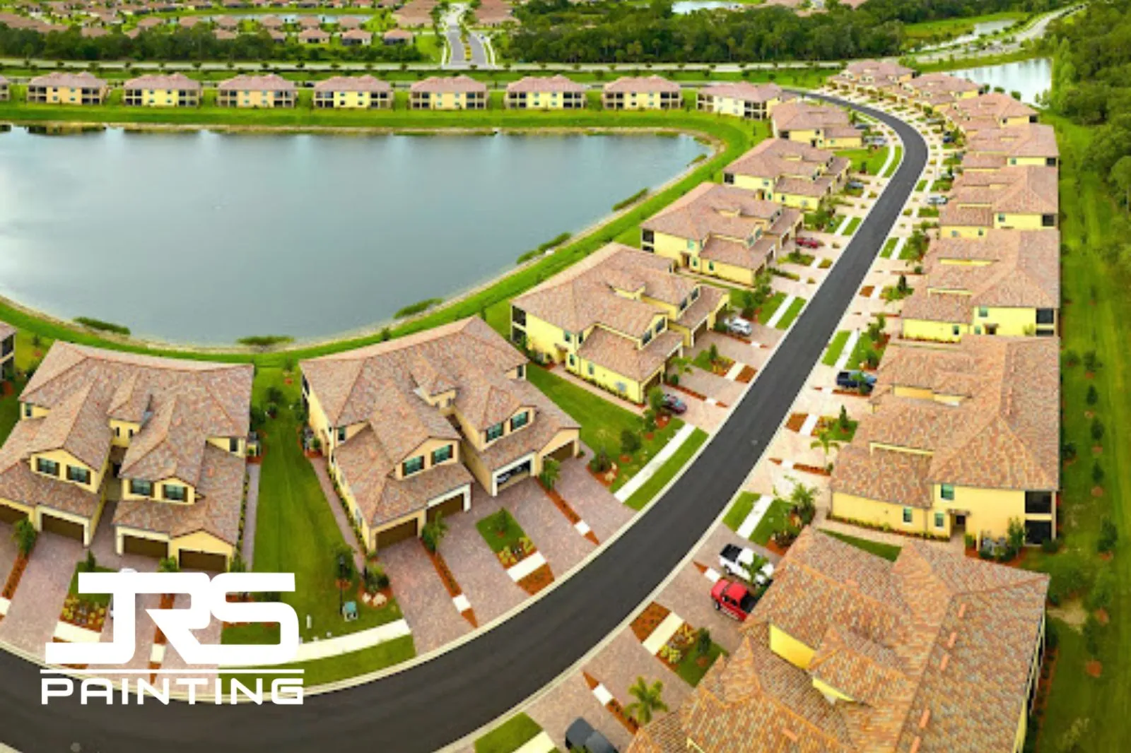 HOA paint violation notice neighborhood with uniform exterior home colors in a planned HOA community